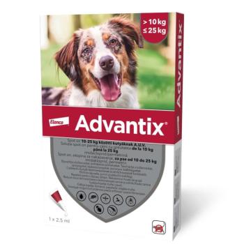 Advantix Spot On oldat kutyáknak A.U.V. 24 db / 10-25 kg kép