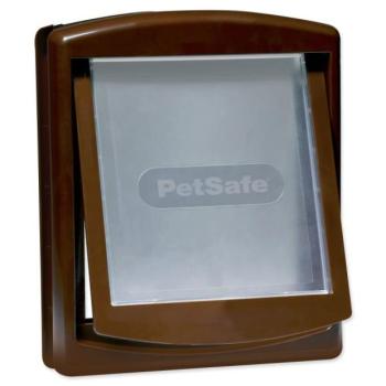 PetSafe műanyag ajtó barna átlátszó csappantyúval, kivágással 28,1x23,7cm kép