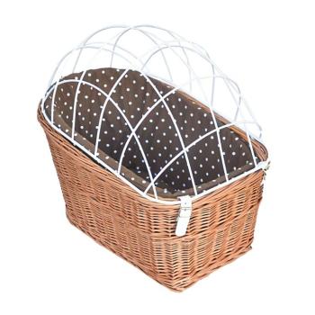 Aumüller kutyakosár bicikli csomagtartójára védőráccsal H56xSZ36xM50cm kutya kép