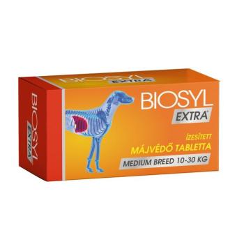 Biosyl Extra® Medium Breed (10-30 kg) ízesített májvédő tabletta 30 db tabletta kép