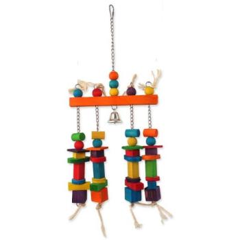 Bird Jewel akasztós játék színes ajtóval és csengővel 55x20cm kép