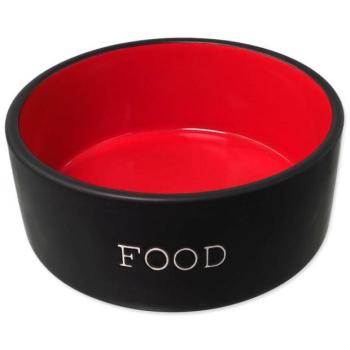 Bowl Dog Fantasy kerámia FOOD fekete/piros 13x5,5cm, 400ml kép