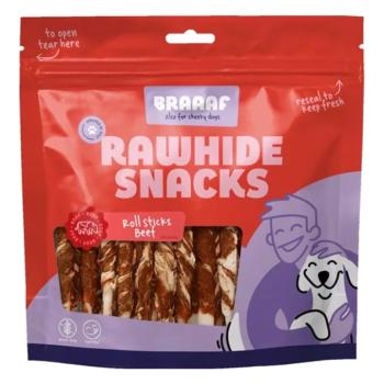 BRAAAF Roll Sticks marhás-tőkehalas rágórudak 250 g 12 cm kép