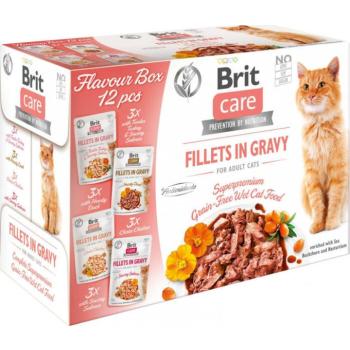 Brit Care Fillets in gravy Flavour Box 12x85 g kép
