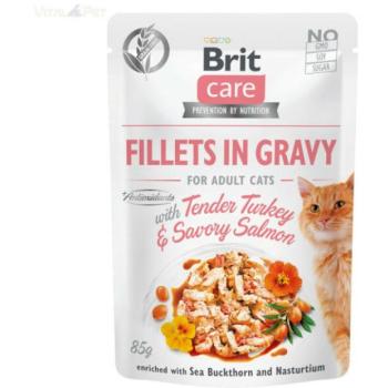 Brit Care Fillets in gravy turkey & salmon 85 g kép