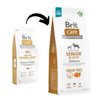 Brit Care Grain-free Senior&Light Salmon & Potato 1 kg kutyatáp kép