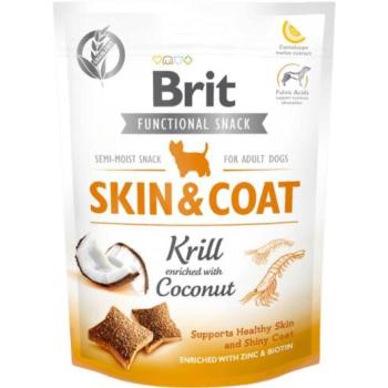 Brit Functional Snack Skin&Coat krill 150 g kép