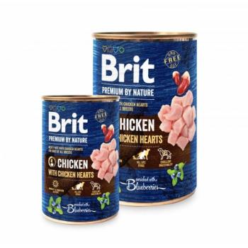 Brit Premium by Nature Adult Chicken with Hearts 6 x 800 g kép