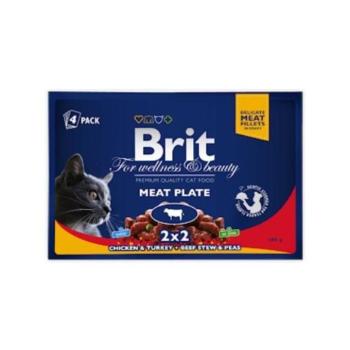 Brit Premium Cat Pouches Meat Plate 400 g (4x100 g) kép