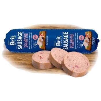 Brit Premium - Sausage Chicken & White fish 800 g kép