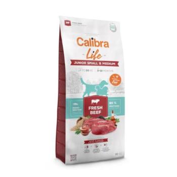 Calibra Dog Life Junior Small & Medium Breed Fresh Beef kutyatáp 2x 12 kg kép