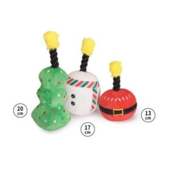 Camon Sípoló Xmas Gyertya Plüss Játék Kutyáknak 13-20cm kép