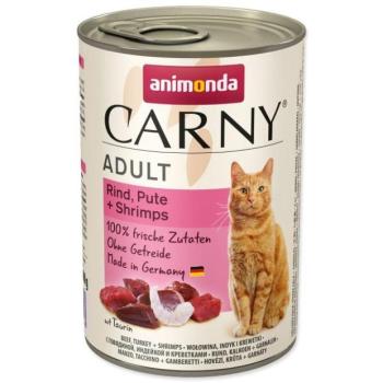 Can Animonda Carny Felnőtt marhahús, pulyka és garnélarák 400g kép