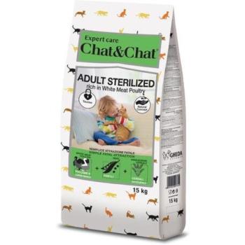 Chat&Chat Adult Sterilized poultry 14 kg kép