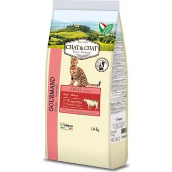 Chat&Chat Gourmand beef 14 kg kép