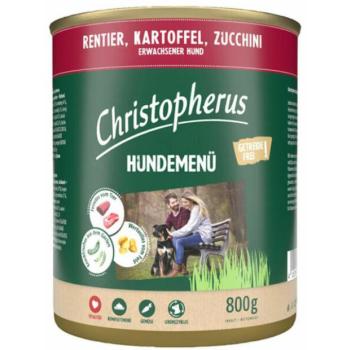 Christopherus Dog Menu Reindeer & Potatoes & Courgettes 800 g kép