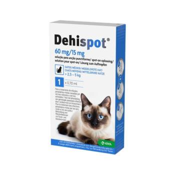 Dehispot rácsepegtető oldat élősködők ellen macskák számára 1 db / 2,5-5 kg kép