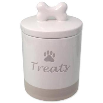 Dog Fantasy kerámia csemegeüveg fehér fogantyúval 13,5x21,5 cm, 1500 ml