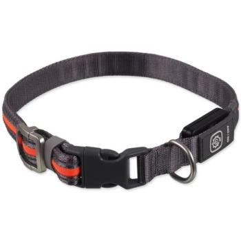 Dog Fantasy USB LED nylon világító nyakörv M-L narancssárga 2,5x45-65cm kép