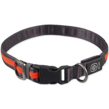 Dog Fantasy USB LED nylon világító nyakörv S-M narancssárga 1,9x35-50cm kép