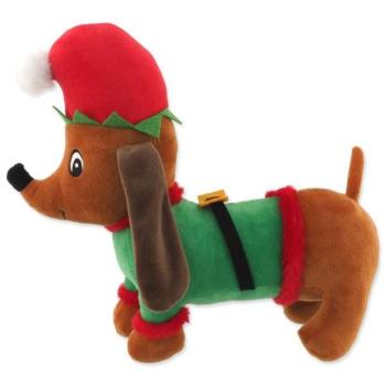 Dog Fantasy Winter tale Játék Plüss Zöld Sípoló Tacskó 27cm kép