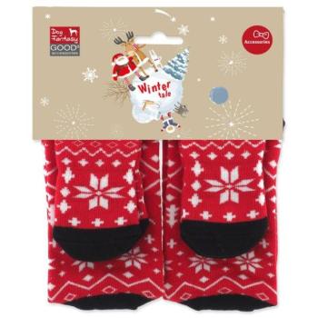 Dog Fantasy Winter Tale Karácsonyi zokni férfiaknak és házi kedvenceknek, 36cm és 11cm kép