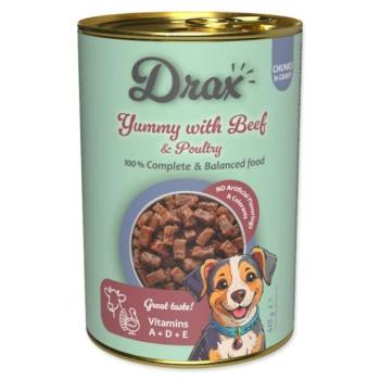 Drax Adult konzerv marha- és baromfihússal 415g kép