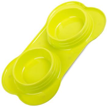 Dupla tál háziállatoknak 0,4L x 2, zöld kép