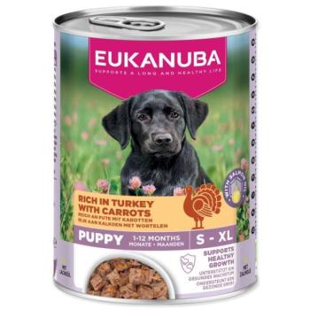 EUKANUBA kölyökkutya konzerv gazdag pulykahúsban és sárgarépában 400 g kép