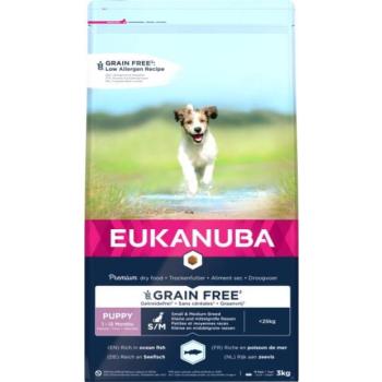 EUKANUBA Puppy & Junior Grain Free Small&Medium Ocean Fisch 3 kg kép