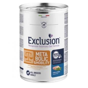 Exclusion Metabolic & Mobility All Breeds pork & fibres 400 g kép