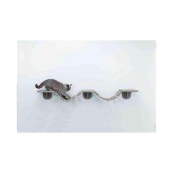 Fali rögzítésű mászólétra, 3 platform, 150x30cm, szürkésbarna kép