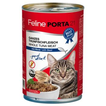 Feline Porta 21 gazdaságos csomag - 24 x 400 g - Tonhal & marha kép