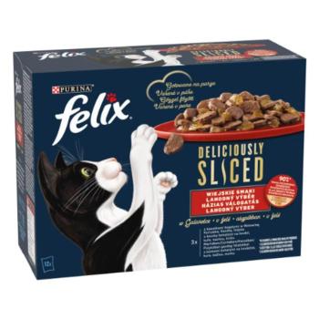 Felix Deliciously Sliced Házias válogatás aszpikban nedves macskaeledel 12x80g kép