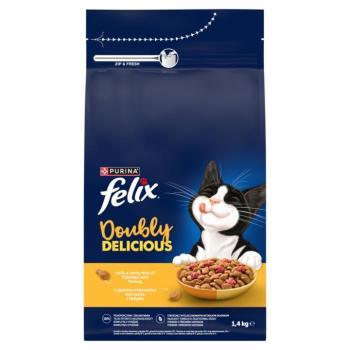 Felix Doubly Delicious száraz macskatáp - csirke, pulyka, cékla 1,4 kg kép