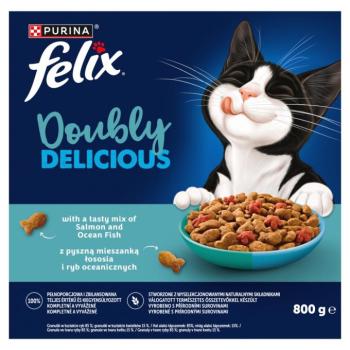 Felix Doubly Delicious száraz macskatáp - lazac, óceáni hal keverék, cékla 800 g kép