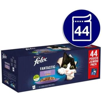 FELIX Fantastic beef, chicken, salmon & tuna jelly 44x85 g kép