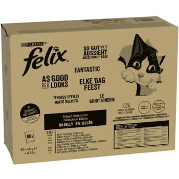 FELIX Fantastic beef, chicken, tuna, cod 80x85 g