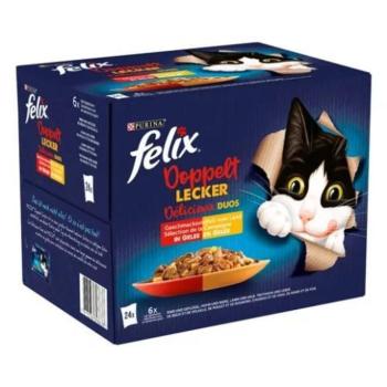 Felix Fantastic Duo Házias válogatás aszpikban nedves macskaeledel 24x85g kép