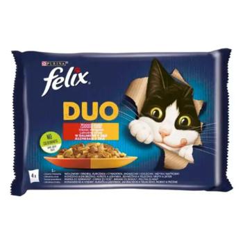 Felix Fantastic Duo Házias válogatás aszpikban nedves macskaeledel 4x85g kép