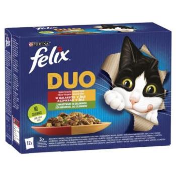 Felix Fantastic Duo Házias válogatás zöldséggel aszpikban nedves macskaeledel 12x85g kép