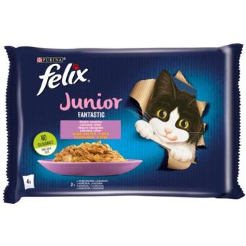 FELIX Fantastic Junior chicken & salmon 4x85 g kép