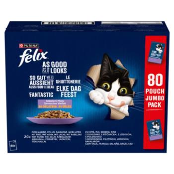 FELIX FANTASTIC Vegyes válogatás aszpikban nedves macskaeledel 80x85g kép