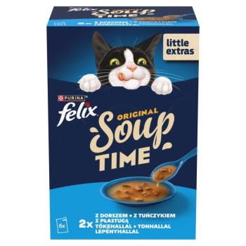 Felix Soup Original Halas Válogatás tőkehallal, lepényhallal, tonhallal 6 x 48 g kép