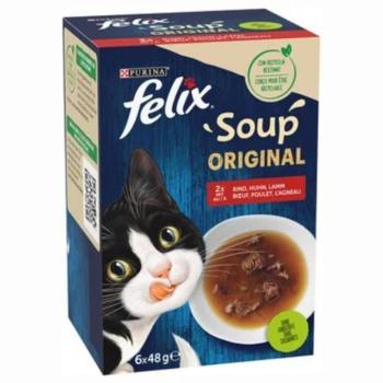 FELIX Soup Original Házias válogatás szószban nedves macskaeledel 6x48g kép