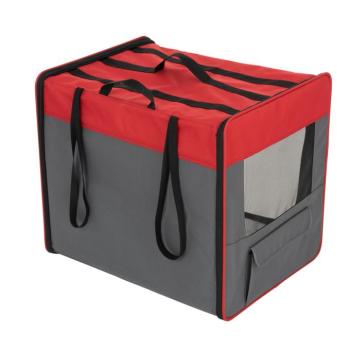 First Class Basic összecsukható kutyaszállító box XL méret: 96,5x66x73,5 cm (szürke/piros) kép
