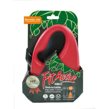FitActive - automata szalagos póráz kutyák részére (XS) 3 m 12 kg - piros kép