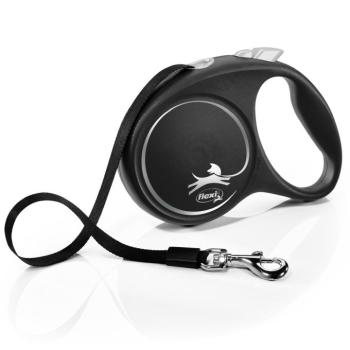flexi Black Design fekete szalagpóráz kutyáknak, 5 m- L: 50 kg testsúlyig kép