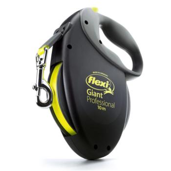 flexi Giant Professional szalagpóráz kutyáknak, L méret, 10m, fekete/neonsárga kép