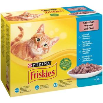 Friskies Salmon/tuna/sardine/cod in sauce 12x85 g kép